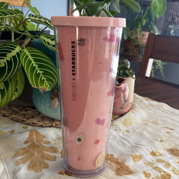 Starbucks Ban.do Stay Cozy Sweater Weather 24oz Pink Tumbler Cup - Picture 4 of 8